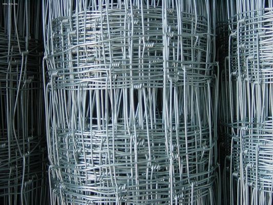 緑の牛のフェンス網 草原の馬のワイヤ網