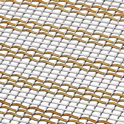 金色装飾メタルメッシュスクリーン 透明メッシュパーティションパネル